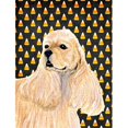 thumbnail image 1 of 11 x 15 Po. Drapeau de Jardin Portrait d'Halloween Maïs Bonbon Cocker Spaniel, 1 of 1