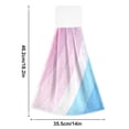 thumbnail image 6 of Yayeee Kitchen Hanging Hand Towels Set of 2 with Loop Bathroom Absorbent Tie Towel, Pink Gradient, 6 of 7