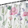 thumbnail image 3 of Pioneer Flower Floral Print Pattern Shower Curtain 72"x72" ,Bathroom Decorative Shower Curtains Set with 12 Hooks,Modern Waterproof Washable Shower Curtain, 3 of 6