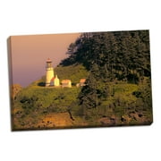 Gango Home Decor Heceta Head Lighthouse by George Johnson (Ready to Hang); One 36x24in Hand-Stretched Canvas