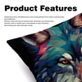 thumbnail image 2 of Wolf Chair Pillow Covers Set of 2 Throw Pillow Decorative Pillows Velvet with Unique Patterns for Various Occasions - Available in 16x16, 18x18, and 20x20 Inches, 2 of 6