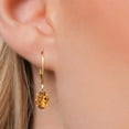 thumbnail image 3 of Gem Stone King 14K Yellow Gold Orange Red Madeira Citrine Earrings for Women | 2.20 Cttw | Gemstone November Birthstone | Oval 8X6MM, 3 of 6
