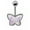 1, variant on Butterfly Heart Belly Button Ring Body Piercing Daisy Dragonfly Navel Ring-3