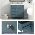 thumbnail image 4 of Bellemave 30" Bathroom Vanity with Single Sink Combo Set, Modern Wood Undermount Bathroom Sink Cabinet with 2 Drawers and a Tip-Out Drawer, Freestanding Bathroom Vanities（Indigo Blue）, 4 of 9