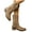 Khaki, variant on Women's Mid Calf Boots Suede Slouch Western Booties Chunky Block Heel Cowboy Cowgirl Riding Winter Shoes Black 6.5