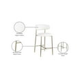 thumbnail image 2 of Meridian Furniture Lupita Off White Vegan Leather Counter Stool (Set of 2), 2 of 8