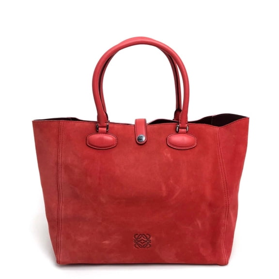 Pre-Owned Loewe logo Bag Shoulder Bag Hand Bag Tote Bag Red Red (Good)