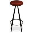 thumbnail image 3 of vidaXL Bar Stools 2 pcs Real Leather, 3 of 5