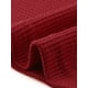 thumbnail image 5 of Vestido de punto waffle Inspire Chic para mujeres, con mangas 3/4, escote cuadrado, midi, talla L, rojo oscuro, 5 of 6