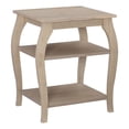 thumbnail image 1 of Linon Table d'Appoint en Bois Regan Pieds Courbés 2 Étagères Spacieuses Finition Naturelle, 1 of 13