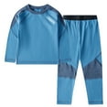 thumbnail image 6 of Yhong Kids Boys Girls Thermal Underwear Set Long Johns Base Layer Top with Pants Fall Winter Warm Blue 180, 6 of 6