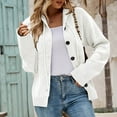thumbnail image 4 of Cardigan Sweaters for Women 2025 Casual Long Sleeve Button Hooded Knitted Sweater Jacket Coat Womens Cardigan Sweaters, 4 of 6