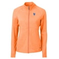 thumbnail image 2 of Women's Cutter & Buck  Heather Orange New York Mets Adapt Eco Knit Raglan Full-Zip Jacket, 2 of 3