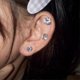 thumbnail image 4 of 2 pares de pendientes magnéticos, pendientes de imitación de botón, pendientes de clip sin perforación, SetScvvd, 4 of 4