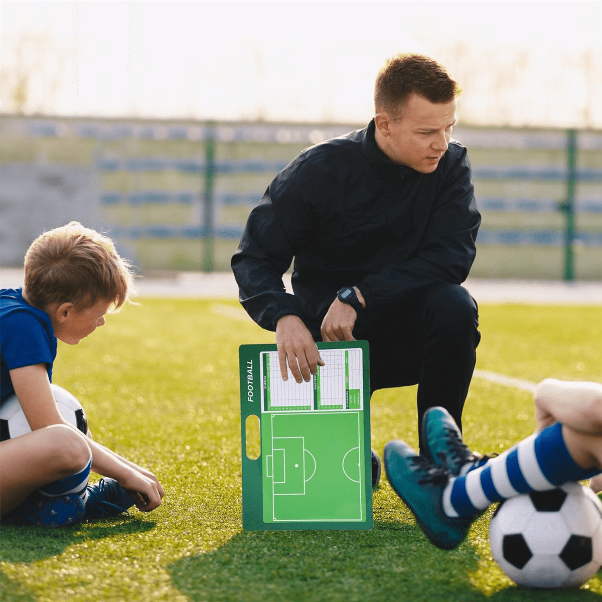Magnetic Soccer Clipboard for ,Double-Sided Dry Erase Soccer Board for Sport Strategizing Techniques Plays