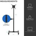 thumbnail image 5 of VIVO Mobile 13" to 50" TV Floor Stand, Height Adjustable Mount w/ Wheels, 5 of 9