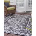 thumbnail image 3 of Rugs.com Outdoor Traditional Collection Rug – 7' x 10' Charcoal Gray Flatweave Rug Perfect For Bedrooms, Dining Rooms, Living Rooms, 3 of 5