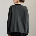 thumbnail image 4 of Delayuji Womens Button Up Cardigan Sweaters Long Sleeve Crew Neck Soft Lightweight Tie up Knit Loose Sweater Tops Spring Outfit L-5XL, 4 of 6