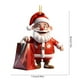 thumbnail image 3 of Colgantes decorativos de Papá Noel para espejos retrovisores de coche, mochilas, artículos y regalos navideños., 3 of 6
