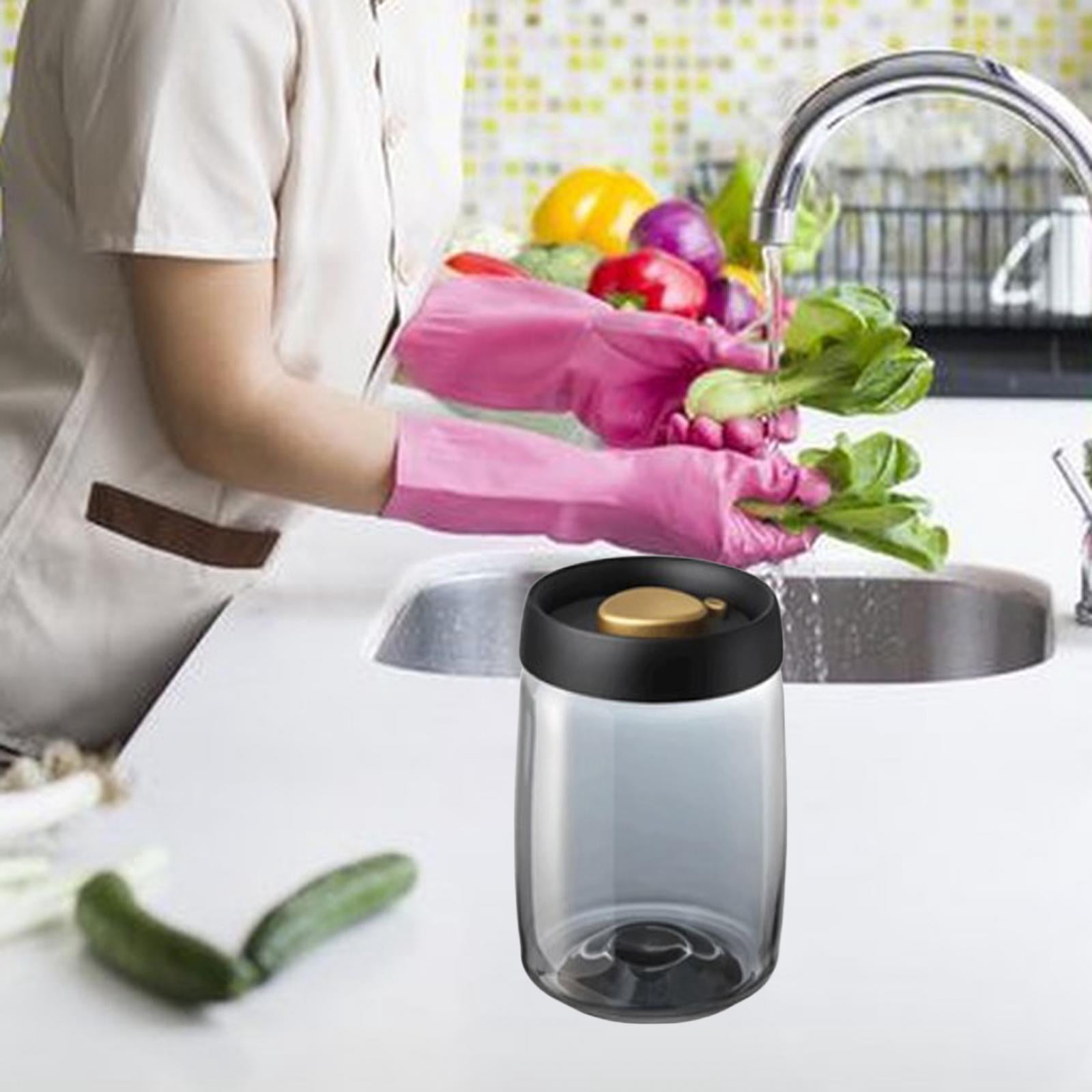 Glass Box Multifunctional Freestanding with Vacuum Lid Containers Dispenser Food Storage Container Airtight Rice Storage Container Large