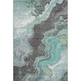 thumbnail image 2 of Addison Rugs Mayfield Premium Machine Washable Transitional Abstract Teal Rectangle Rug, 3' x 5', 2 of 7