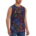 thumbnail image 2 of Pofeuu Colorful Shells Print Men's Muscle T-Shirt, Sleeveless, Muscle Tank, Classic Muscle Tee Top For Men Casual Sleeveless Muscle T-Shirt Trendy Clothes-Medium, 2 of 7