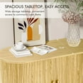 thumbnail image 2 of MARNUR Sideboard Buffet Cabinet 40" Storage Cabinet with 2 Sliding Tambour Doors, Adjustable Shelves for Office Bedroom Hallway Entryway, Oak, 2 of 11