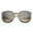 Black / Lavender, variant on sunglassLA Unisex Eco-Friendly Genuine Bamboo Temples Oversize Round Sunglasses (Black / Lavender) - 53mm
