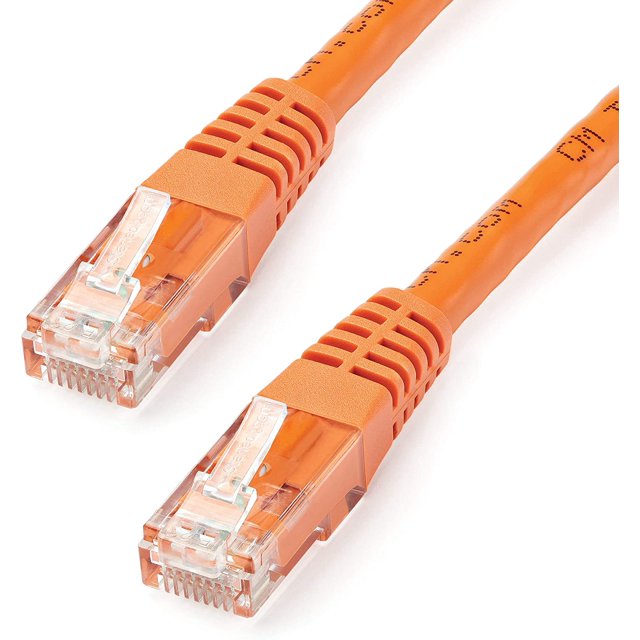StarTech 6ft CAT6 Ethernet Cable - Orange CAT 6 Gigabit Ethernet Wire -650MHz 100W PoE++ RJ45 UTP Molded Category 6