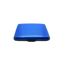 Ultra Slim Metallic Blue Aluminum Wallet Card Holder
