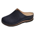 thumbnail image 6 of Pandaie Women's Closed Toe Mules Clogs Classic Low Wedges Platform Slip on Slides with Arch Support Comfortable Backless Walking Slippers Sandals Indoor Outdoor Blue Size 9, 6 of 7