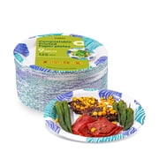 Katbite 9-inch Compostable Paper Plates, Biodegradable, 125-Count