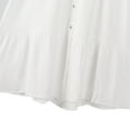 thumbnail image 6 of Nrmvnmi Toddler Girls Summer White Dresses Sleeveless Button Down Sling Cotton Dress Long Maxi Dress For 3 Months- 7 Years, 6 of 7