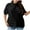 Black, variant on Women's Plus Size Button Down Shirt Color Block Short Sleeve Top with Pocket Casual Comfortable Loose Fit Blouse for Women