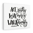 thumbnail image 4 of Scripture Walls  Act Justly Love Mercy Walk Humbly Micah 6:8 Bible Verse Canvas Christian Wall Art Ready to Hang Unframed, 4 of 12