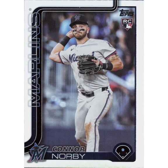 2025 TOPPS RAINBOW FOILBOARD #132 CONNOR NORBY RC MIAMI MARLINS