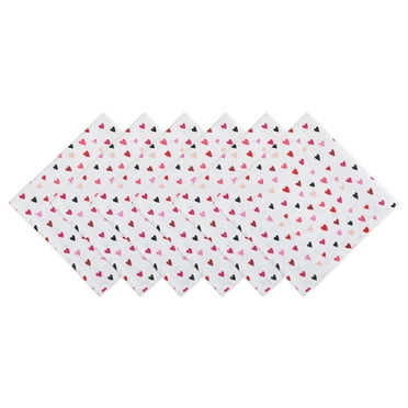 DII Modern Cotton Confetti Hearts Print Napkin in Multi-Color (Set of 6)