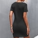 thumbnail image 3 of Vestido Delgado De Las Mujeres Vestido De Manga Corta Vestido De Las Mujeres De Manga Corta De Color Puro Ahueca Hacia Fuera El Escote Vestido Ajustado Para El Verano Negro M ANGGREK Negro M, 3 of 5