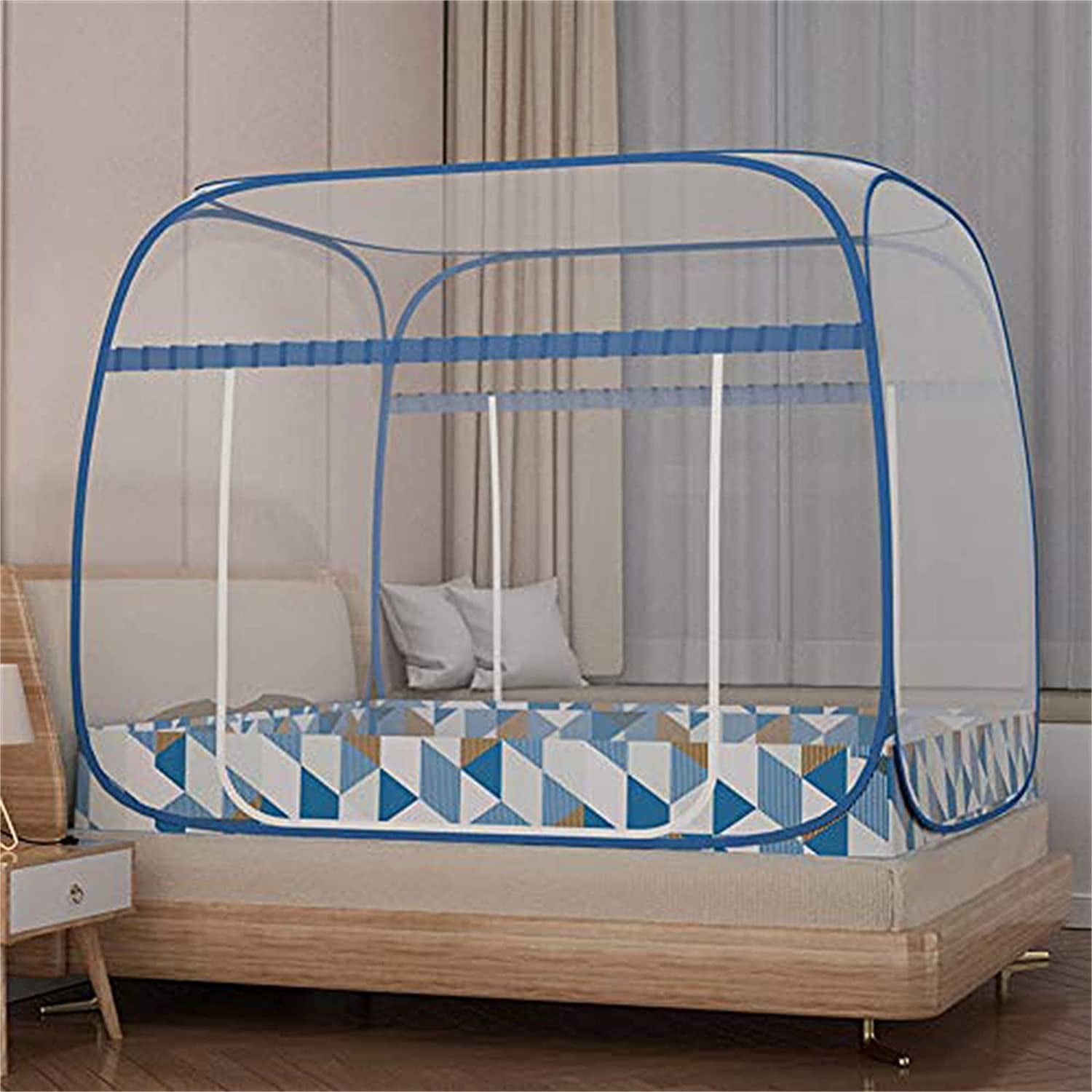 PopUp Printed Mosquito Net Bedspread Travel Portable Mosquito Net