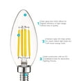 thumbnail image 2 of Luxrite 5W E12 Vintage Candelabra LED Dimmable Light Bulbs, 60W Equivalent 4000K Cool White, 550 Lumens, Blunt Tip, 12-Pack, 2 of 8