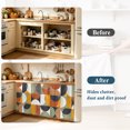thumbnail image 4 of Orange Modern Geometric Cabinet Curtain 35"Wx35"L,Dustproof Under Sink Skirt with Self Adhesive Tape,Abstract Watercolor Semicircle Cabinet Curtain Cover for Kitchen Sink,Bathroom Vanity,Laundry Room, 4 of 9
