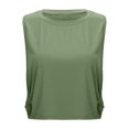 thumbnail image 6 of CAIXIA Gym Tops for Women Workout Sleeveless Summer Athletic Tank Tops Crewneck Undershirt Running Yoga Active Shirts Lightweight Racerback Breathable Tee,Green, 6 of 6