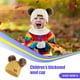 thumbnail image 3 of Sonducket Bufanda Bebé Invierno Cálido Kit Tejido Elasticidad Protector térmico Clima frío Cómodo Versátil Sellado Bufanda rosa Sombreros bola de pompón marrón amarillo Sonducket AP008793-05B, 3 of 6