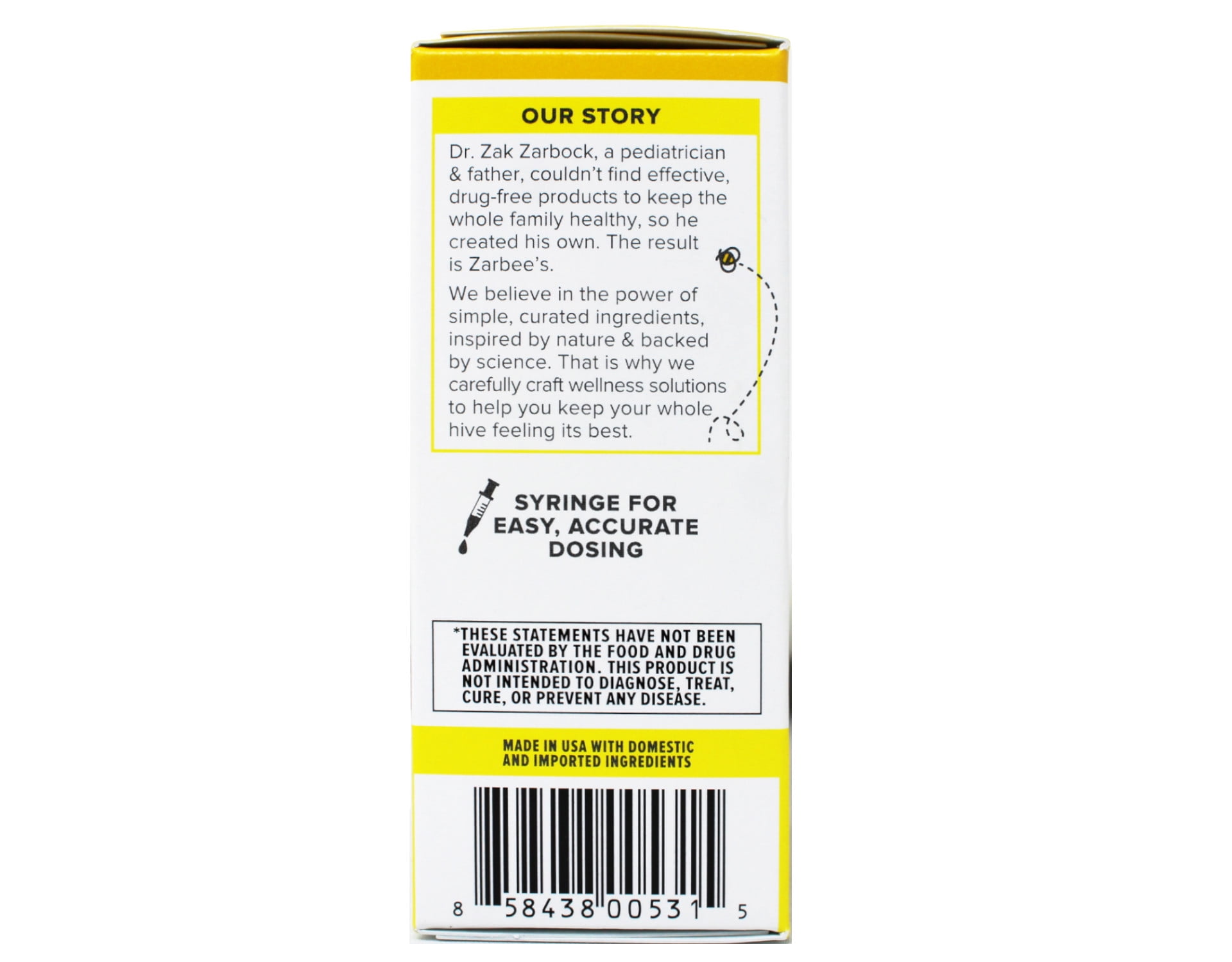 Zarbee's Naturals Baby Vitamin D Supplement Safe & Effective .47 oz, Pack of 2