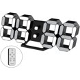 thumbnail image 1 of ZHAOCHENG Reloj de pared digital LED 3D Reloj despertador luminoso grande Función de repetición silenciosa Brillo ajustable 12/24 Hora Fecha/Temperatura Visualización Oficina Cocina Sala de estar Dorm, 1 of 5