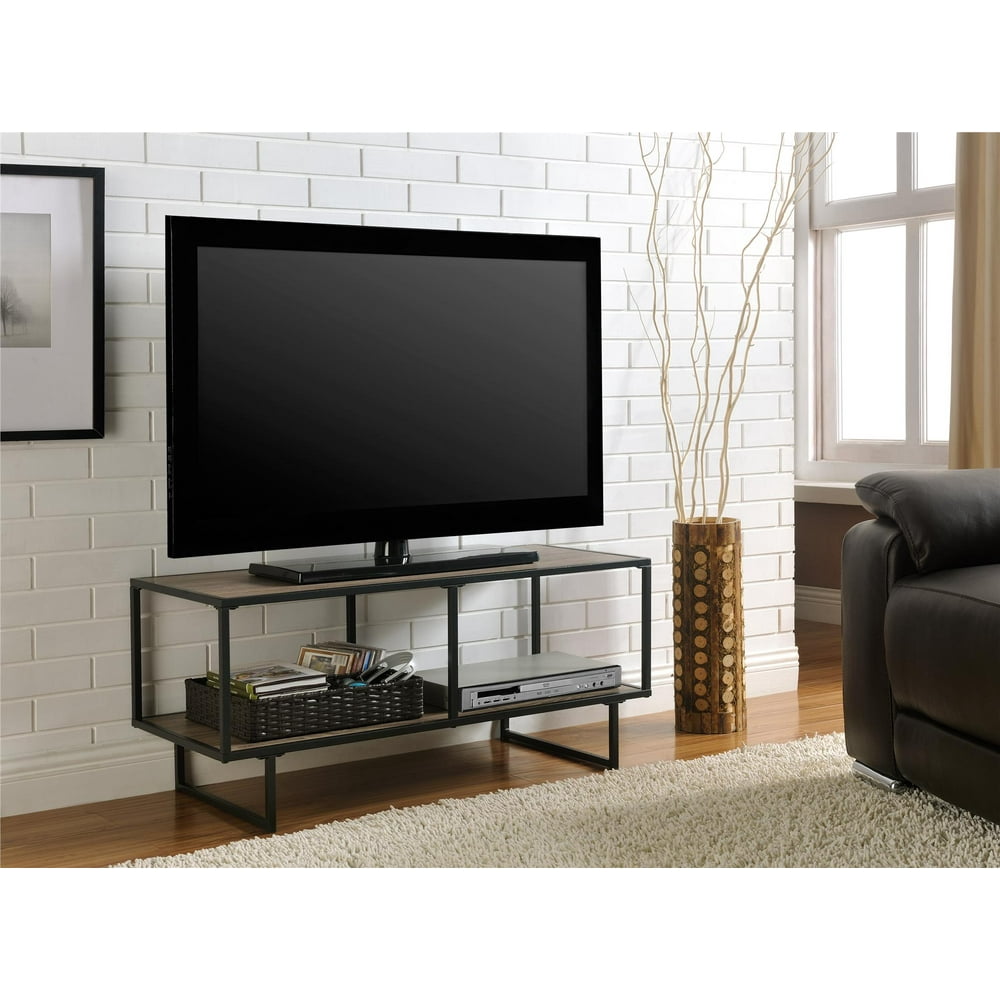 Emmett Sonoma TV Stand/Coffee Table with Metal Frame for TVs up to 42", Oak/Gunmetal Gray