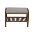 thumbnail image 5 of Eccostyle Solid Bamboo Padded Bench - Dark Brown, 5 of 7