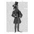 thumbnail image 2 of Fab Funky 12x14 White Modern Wood Framed Museum Art Print Titled - Dinosaur TRex Man 1, 2 of 4