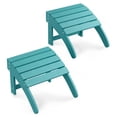 thumbnail image 3 of Weather-Resistant HDPE Adirondack Ottoman Footrest,Durable Resin Easy-Clean Sturdy Footrest for Porch Poolside Lawn Backyard, 3 of 7