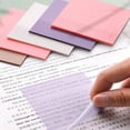thumbnail image 4 of LNGOOR 100pcs Transparent Posted It Sticky Note Pads Notepads Journal School Stationery Office Supplies, 4 of 7